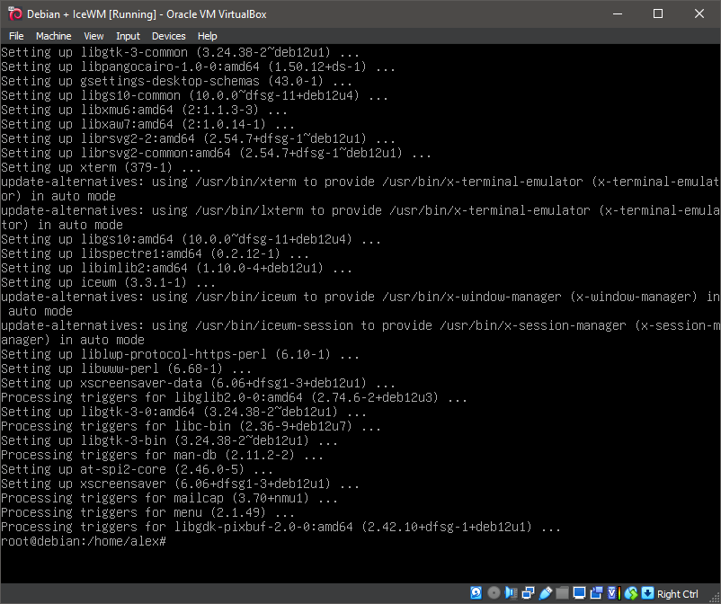 Running 'apt install icewm'